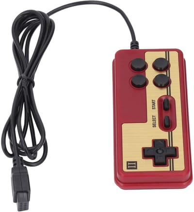 Dailygoods - Dailygoody - 8-bits vintage game-controller - Bedraad - Duurzaam - Compatibel met 8-bits consoles - Lange kabel - Geschikt voor retro gaming - ABS-mat