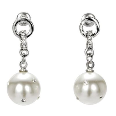 Behave - Oorsteker met Parel en Steentjes - 3 cm