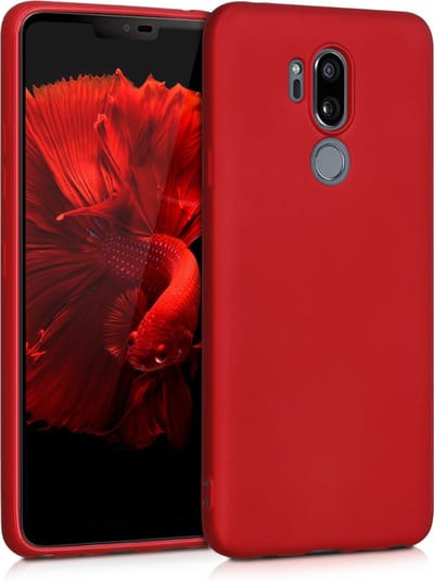 kwmobile telefoonhoesje geschikt voor LG G7 ThinQ / Fit / One - Hoesje voor smartphone - Back cover in metallic donkerrood