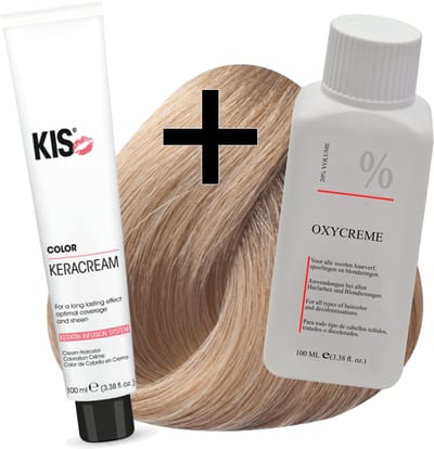 KIS haarverfset - 9B Zeer licht beige  - haarverf & waterstofperoxide