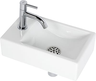 Plieger Austin Fonteinset – Fonteinset Toilet – Fonteinset Links – Keramiek – Incl. kraan & Sifon - Wit
