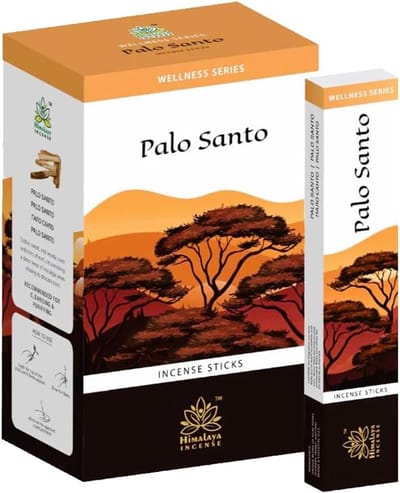 Himalaya Premium Agarbatti Palo Santo wierookstokjes 12 x 15 g - Aromatische geurstokjes voor thuis, puja en gebed | Kalmerende, zuiverende geur voor meditatie, yoga en de ruimte met Kajal stickers