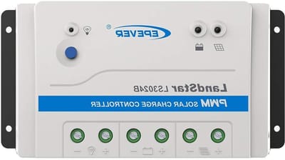 PWM Laadregelaar - Zonne-energie Controller - Zonne-energie Systeem - Automatische Spanning Detectie - 30A 12/24V - Zwart Grijs Zilver