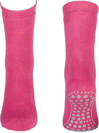 Antislip sokken met ABS noppen 1 paar - Katoenen Grip sokken - Tegen uitglijden - 34 - Roze