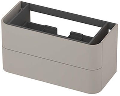 INK - Afgeronde Onderkast Gelakt 2 Laden Softclose Tbv Grepen - 1000x450x520 Mm - Mat Kasjmier Grijs