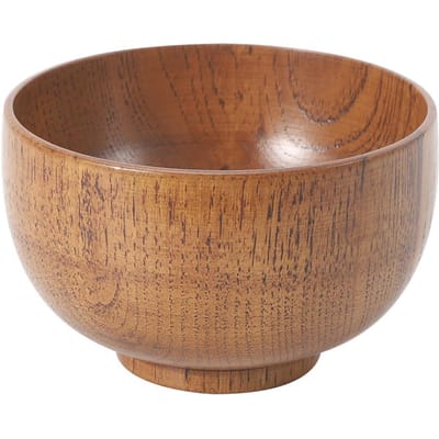 Fruitsalade Noedels Rijst Dineren Houten Kom Keukengerei Voedselcontainer Servies Groot 14cm brown