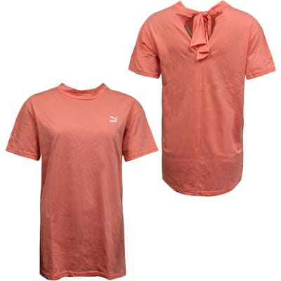 Puma Strik Langwerpig T-shirt T-shirt Korte Mouw Top Shell Roze 850236 11 A56E