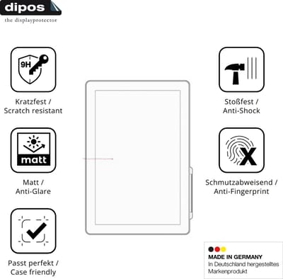 dipos – 2x Matte Pantserfolie geschikt voor IMIN D1 10.1 Zoll | 9H Screenprotector