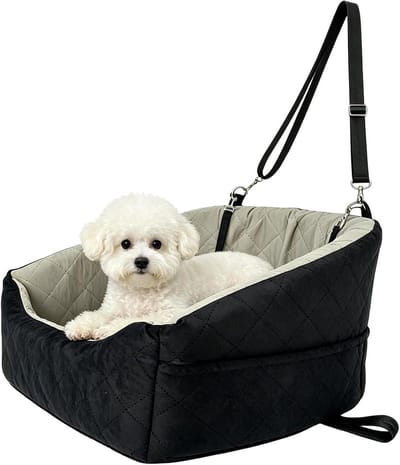 Honden Autostoel - Hondenverhoger Auto - Veilig Reizen - Ademend en Antislip - 33 x 30 x 5 cm - Zwart