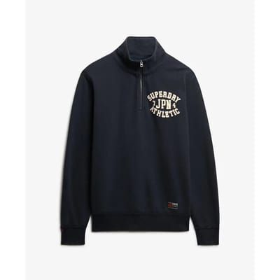 Superdry - Vintage Athletic sweatshirt met halve ritssluiting - Heren - Truien
