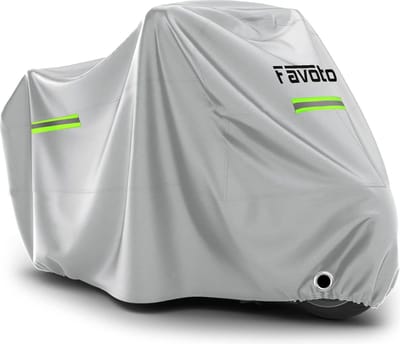 Motorhoes XXL-245 x 105 x 125 cm Outdoor Zilver - Beschermt tegen UV-regen sneeuw stof - Favoto