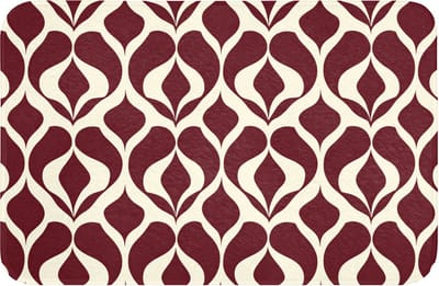 Badmat 60x40 cm - Antislip - Rood - Druppelpatroon - Grafisch - Badmatten voor badkamer - Badkamermat - Douchemat - Badkamer mat