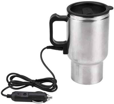 Allecto - Reiswaterkoker - Elektrische waterkoker voor auto - Roestvrij staal - Draagbare waterkoker - Ideaal voor camping en lange ritten