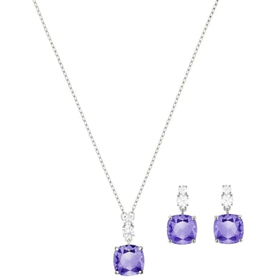 Swarovski Amethist Drie Delen Set Dames Sieraden 5416515 Box (Random Color) white