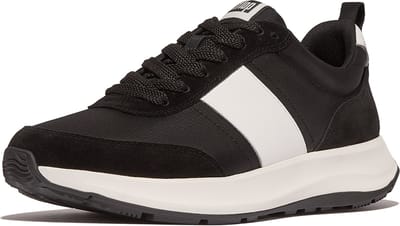 FitFlop FitFlop F-Mode Flow Sneaker - Mixed Materials ZWART - Maat 43