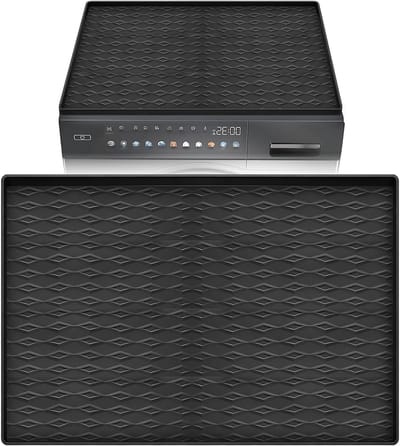 Waterdichte antislip wasmachineonderlegger 60 x 50 cm, afwasbare mat voor wasmachine en droger, bescherming tegen vocht en krassen