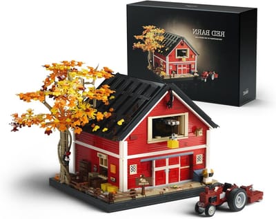 Bouwpakket voor een Rode Schuur, Geschikt voor Volwassenen, Perfect Cadeau voor Fans van Amerikaanse Cultuur en Architectuur (3507 PCS)