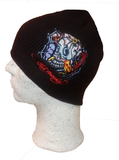 Ed Hardy Beany – Web Skull – Bruin - Muts