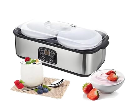 Yogurt Maker - Yoghurt Machine - Thuis Yoghurt Maken - Automatische Temperatuur - 2 Liter Capaciteit - Zilver