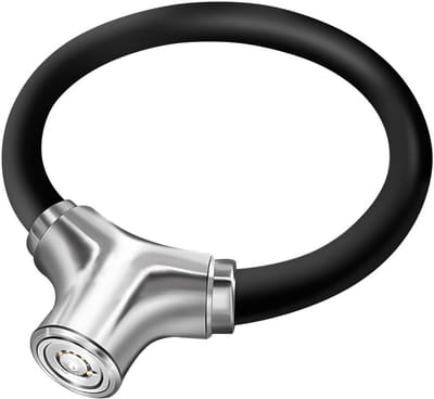 Famanu - Fietsslot, fietskettingslot, universeel fietskabelslot, kettingslot met sleutels, mini draagbaar cijferslot, stapelbaar fietsslot