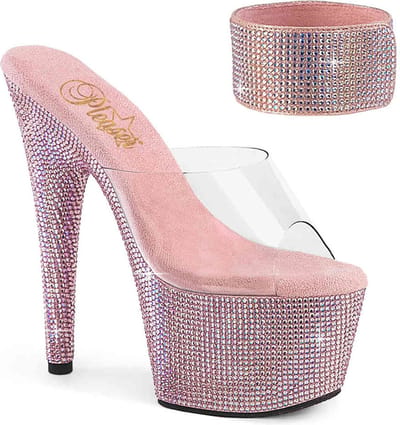Pleaser - BEJEWELED712RS Muiltjes - US 6 - 36 Shoes - Roze
