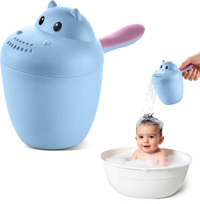 Spoelbeker — 7 x 14 cm — de badkamer — Draagbaar spoelkopje — hulpmiddel voor het haren wassen — ontworpen voor peuters — Babyshampookopje — shampookopje voor baby's — Badkamerartikelen
