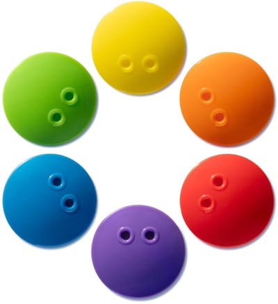 Moluk Bilibo Dots Set kleurrijk speelgoed voor creatief spel.
