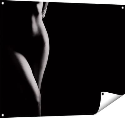 Gards Tuinposter Naakte Vrouw Lichaam - Erotiek - 100x80 cm - Tuindoek - Tuindecoratie - Wanddecoratie buiten - Tuinschilderij