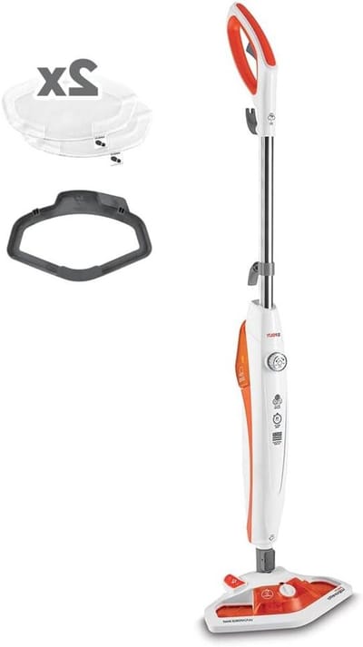 Stoomreiniger - Vloerreiniger - Hygiënisch Huis - Snelle Opwarming - 1500 Watt - Wit/Oranje