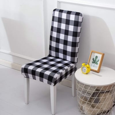 Dailygoods- Stoelhoes Set van 6 - Afneembare Eetkamerstoelhoezen - Wasbaar - Memory Stretchmateriaal - Comfortabel en Kreukvrij - Modieus Design - Eetkamerstoelhoes