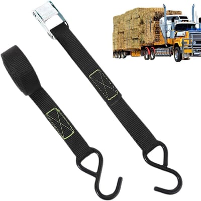 Spanbanden Set - Zekering Riemen - Vervoer Zekeren - Waterdicht Polyester - 5 Meter - Zwart