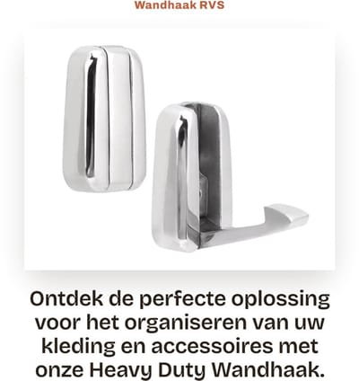 Dailygoods- Wandhaak Schokbestendig - Wandhaak Zinklegering - Wandhaak Waterdicht - Wandhaak Voor Kleding - Wandhaak Voor Hoeden - Eenvoudig Te Installeren - Haak