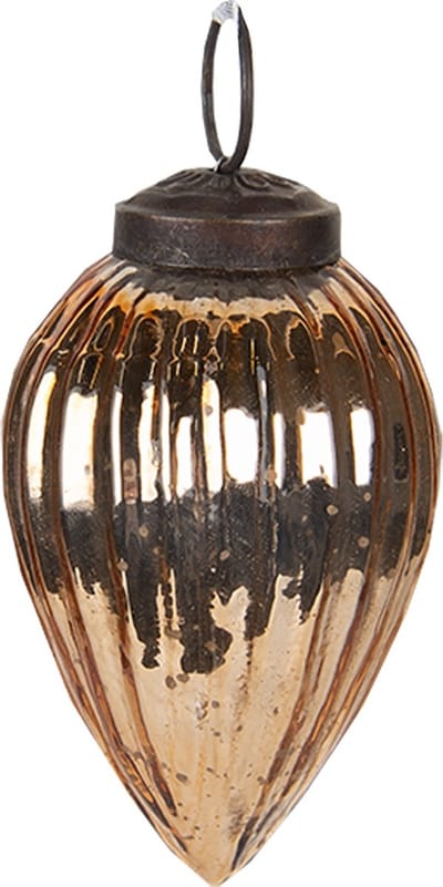 Clayre & Eef Kerstbal Overig Ø 6 cm Goudkleurig Glas Kerstballen