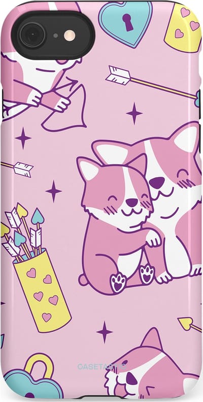 Casetastic Hoesje Geschikt voor Apple iPhone 7/8/SE - Stijlvolle Beschermende Duo-layer Case - Cupi Cori
