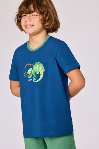 Woody Jongens-Heren pyjama donkerblauw - maat 068/6M