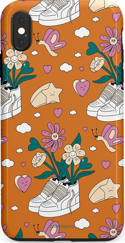 Casetastic Hoesje Geschikt voor Apple iPhone Xs Max - Stijlvolle Beschermende Duo-layer Case - Hartentuin