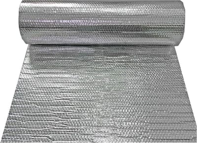 Isolatie Folie - Reflecterende Bubbeltjesfolie - Energie Besparen - Dubbele Bubbel Laag - Zilver