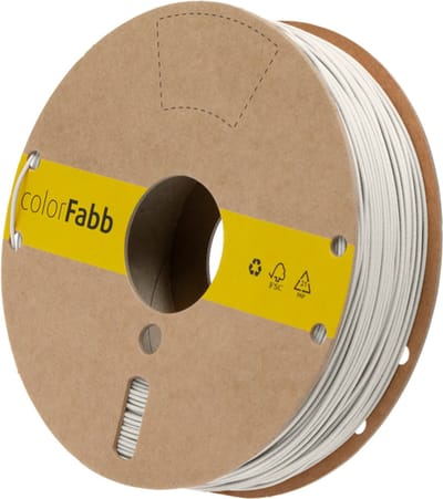 colorFabb Vibers Pla Wit 3D-printerfilament - 1,75 mm - 750 g - Print soepel - Matte afwerking - CO₂-reductie materiaal