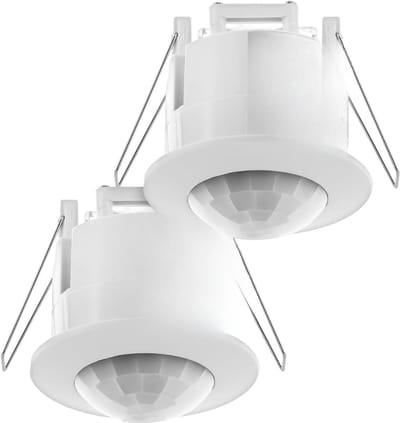KAD® Buitenlamp met Bewegingssensor - 360° Kijkhoek - Bewegingssensor - Bewegingsmelder - Wit - 8cm x 8cm x 8cm