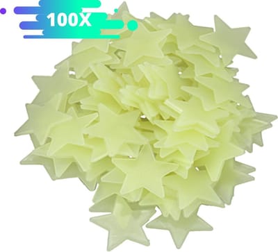 Sterrenhemel Plafond Stickers - Glow In The Dark Sterren Stickers - 100 Stuks - lichtgevende sterren