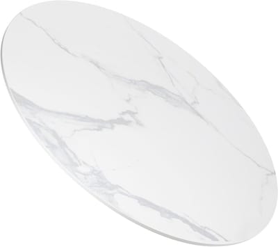 Rond Tafelblad - Gesinterd Steen Blad - Binnen en Buiten - Krasbestendig en Vlekwerend - 60 cm Diameter - Wit