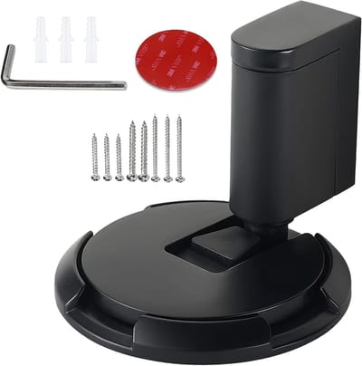 Verstelbare en Geluidsloze Vloerdeurstopper, Winddichte Deurhouder voor Binnen, Magnetische Deurstopper met Lijm, Zwart