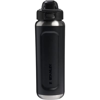 Stanley Twist Flip 2.0 Waterfles met draaidop met springveer 0.47L - 10 Uur Koud - 2 Dagen Koud Met IJs - Roestvrijstalen Drinkfles - BPA Vrij - Lekvrij - Vaatwasserbestendig - Black