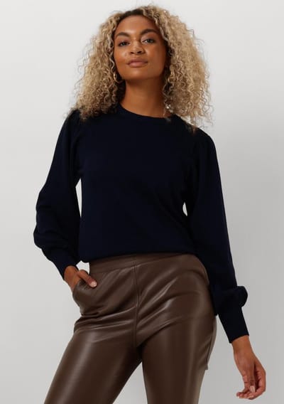 Minus Liva Long Sleeve Pullover Truien & vesten Dames - Sweater - Hoodie - Vest- Donkerblauw - Maat L