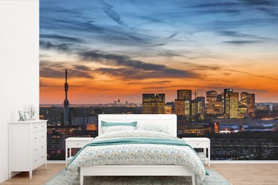 Behang - Fotobehang Amsterdamse architectuur op de Zuidas - Breedte 450 cm x hoogte 300 cm