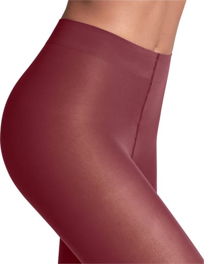 FALKE Matt Deluxe eenkleurig materiaal transparant 30 DEN panty dames rood - maat S