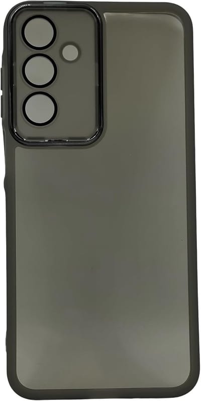 Case Cover Zacht Siliconen TPU Hoesje Achterkant Met Camera Lens Film Geschikt voor: Samsung Galaxy S24 FE - zwart