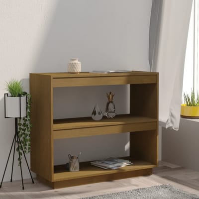 vidaXL - Boekenkast - 80x35x71 - cm - massief - grenenhout - honingbruin