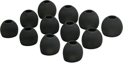 Zachte siliconen oorkussens voor EarFun Air Pro 3 oordopjes, vervangende tips in 3 maten, 6 paar (zwart)