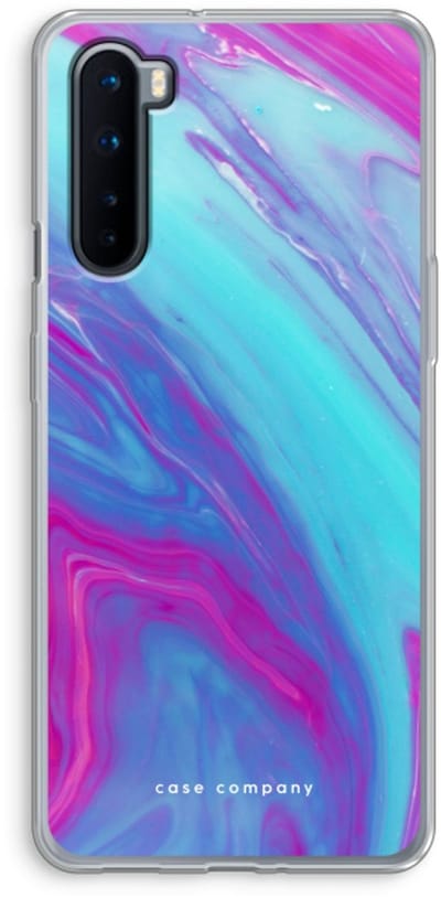 Case Company® - Hoesje geschikt voor OnePlus Nord hoesje - Zweverige regenboog - Soft Cover Telefoonhoesje - Bescherming aan alle Kanten en Schermrand